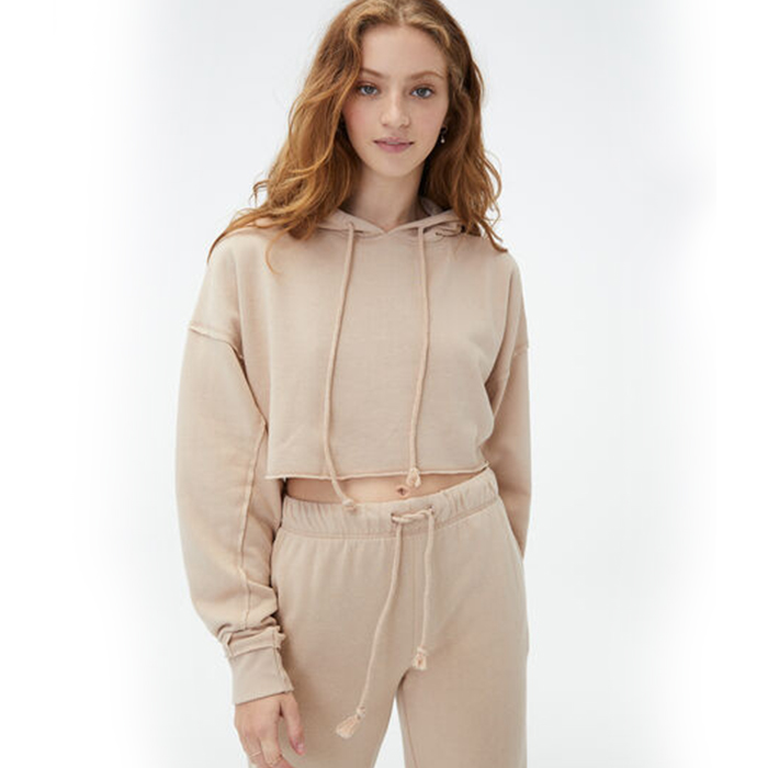 boyfriend cropped hoodie